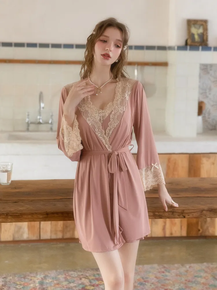 Lace Backless Slip Dress