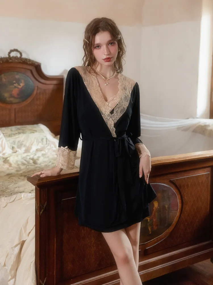 Lace Backless Slip Dress