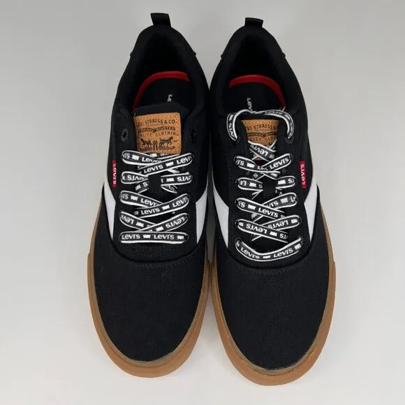 Levis Mens 51973906A Black Suede Casual Lace Up Low Top Size 10 Sneakers