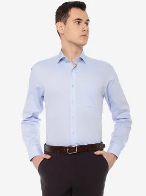 Light Blue Solid Regular Fit Formal Shirt | JadeBlue