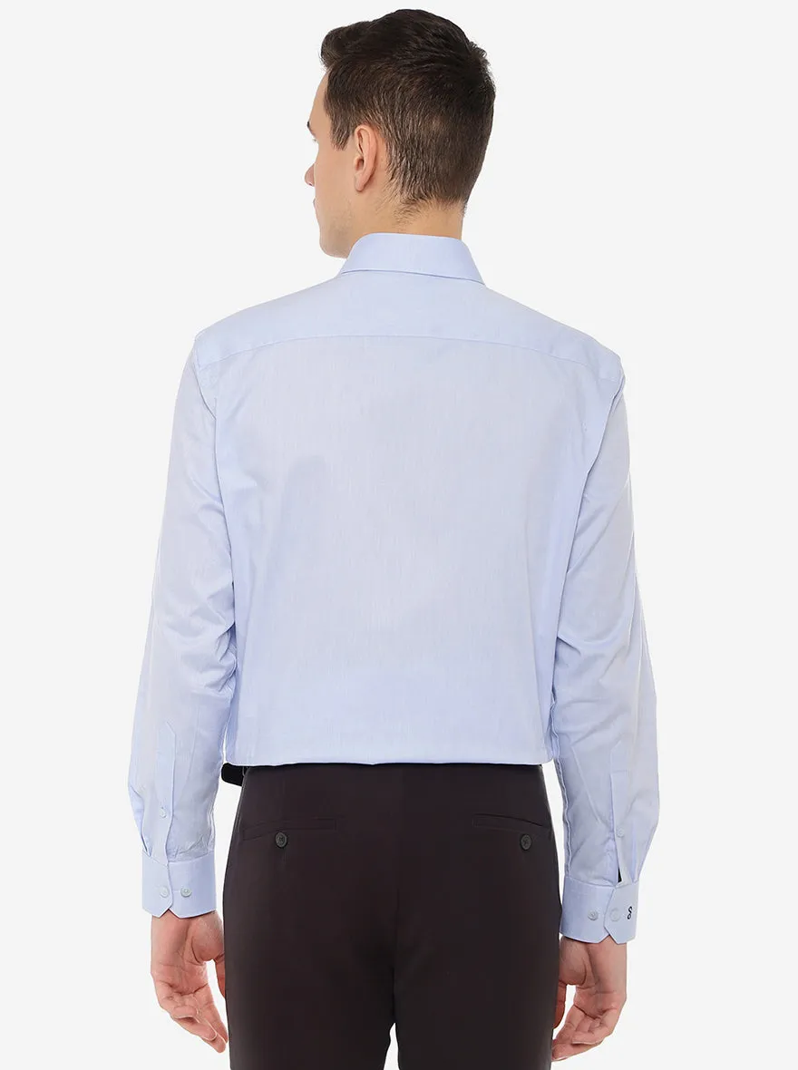 Light Blue Solid Regular Fit Formal Shirt | JadeBlue