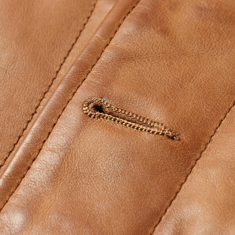 Lightning leather jacket in Tan by Northman 