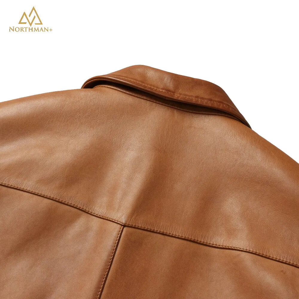 Lightning leather jacket in Tan by Northman 
