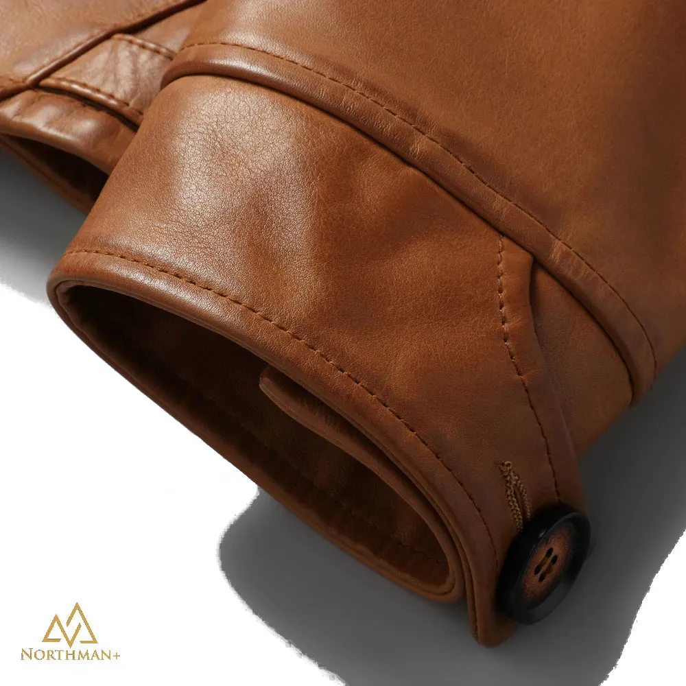 Lightning leather jacket in Tan by Northman 