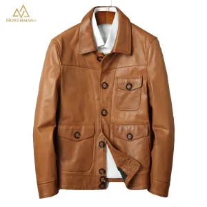 Lightning leather jacket in Tan by Northman 