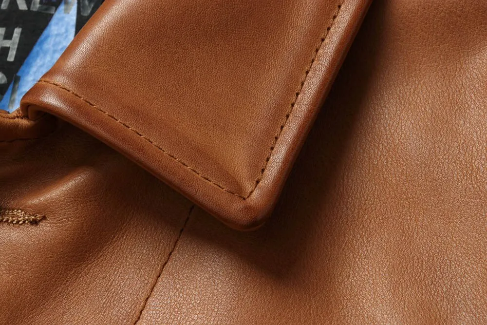 Lightning leather jacket in Tan by Northman 