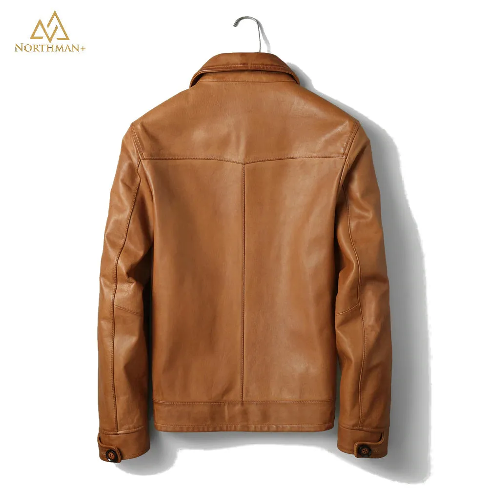 Lightning leather jacket in Tan by Northman 