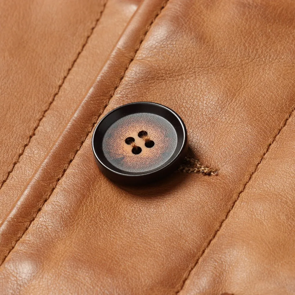 Lightning leather jacket in Tan by Northman 