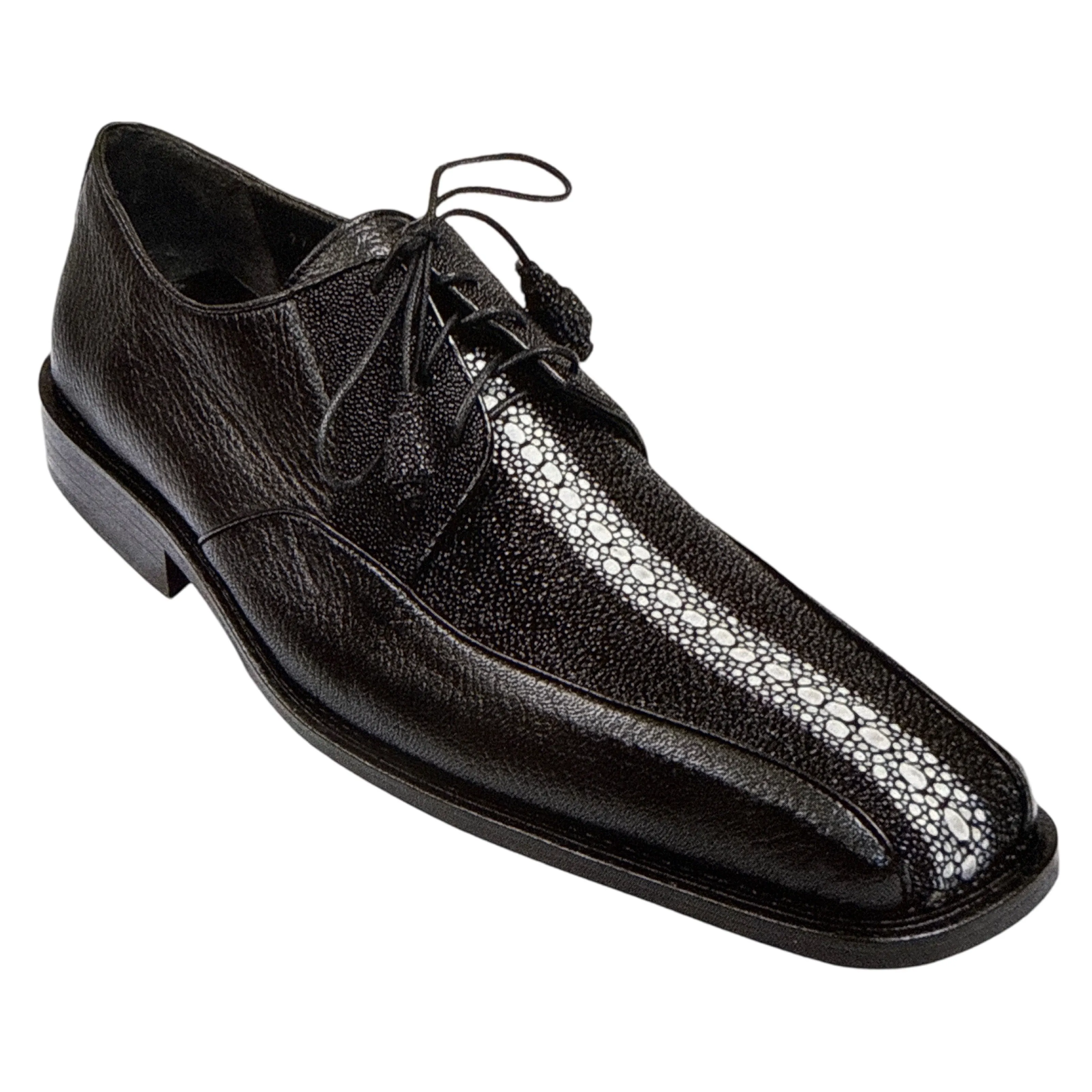 Los Altos Black Rowstone Stingray Derby Dress Shoes