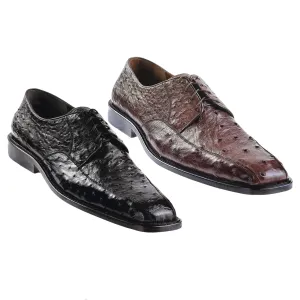 Los Altos Full Skin Ostrich Quill Derby Dress Shoes