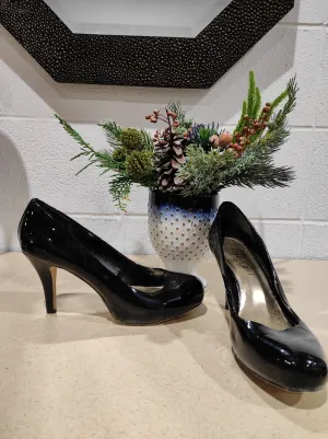 Madden Girl Women's Lidia Pump High Heels Stilettos Shoes Patent Black Size- 8.5
