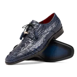 Marco Di Milano Apricena in Midnight Caiman Crocodile Derby Dress Shoes