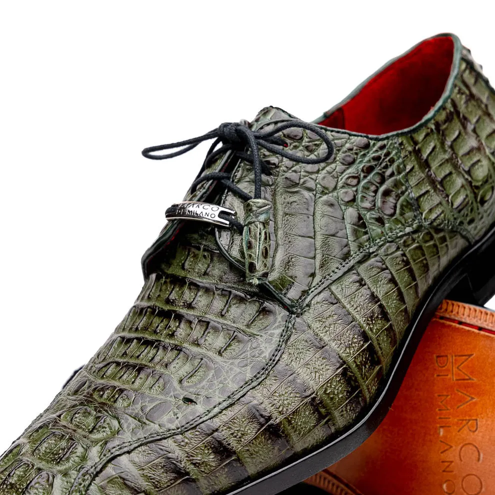 Marco Di Milano Apricena Woodgreen Caiman Crocodile Dress Shoes