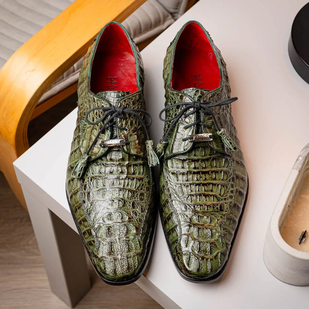 Marco Di Milano Apricena Woodgreen Caiman Crocodile Dress Shoes