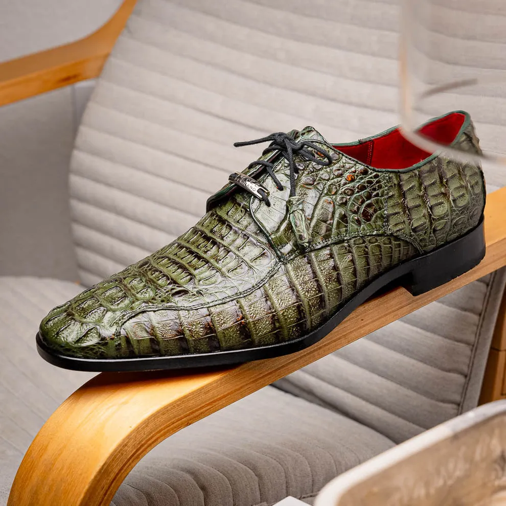 Marco Di Milano Apricena Woodgreen Caiman Crocodile Dress Shoes