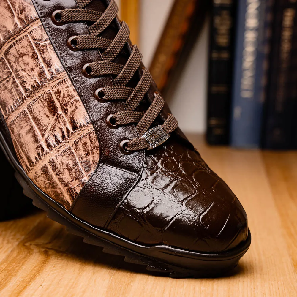 Marco Di Milano Cairo Brown/Orix Alligator Sneakers