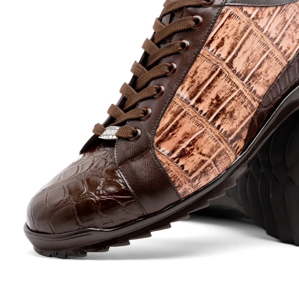 Marco Di Milano Cairo Brown/Orix Alligator Sneakers