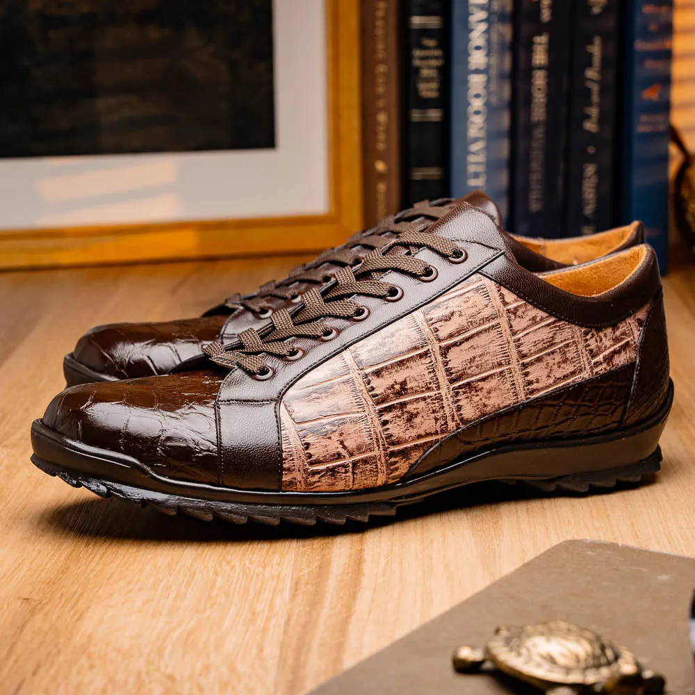 Marco Di Milano Cairo Brown/Orix Alligator Sneakers