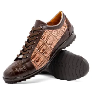 Marco Di Milano Cairo Brown/Orix Alligator Sneakers