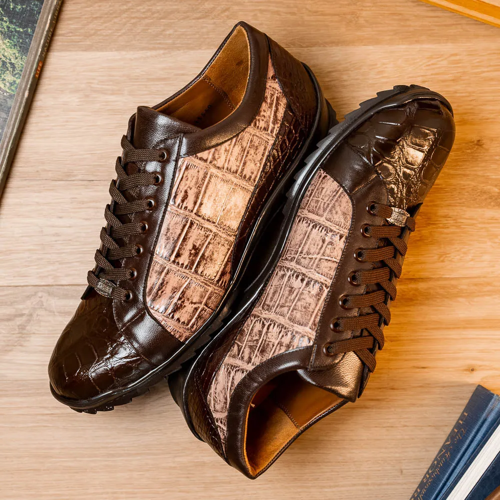 Marco Di Milano Cairo Brown/Orix Alligator Sneakers