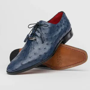 Marco Di Milano Criss Navy Ostrich Quill Dress Shoes