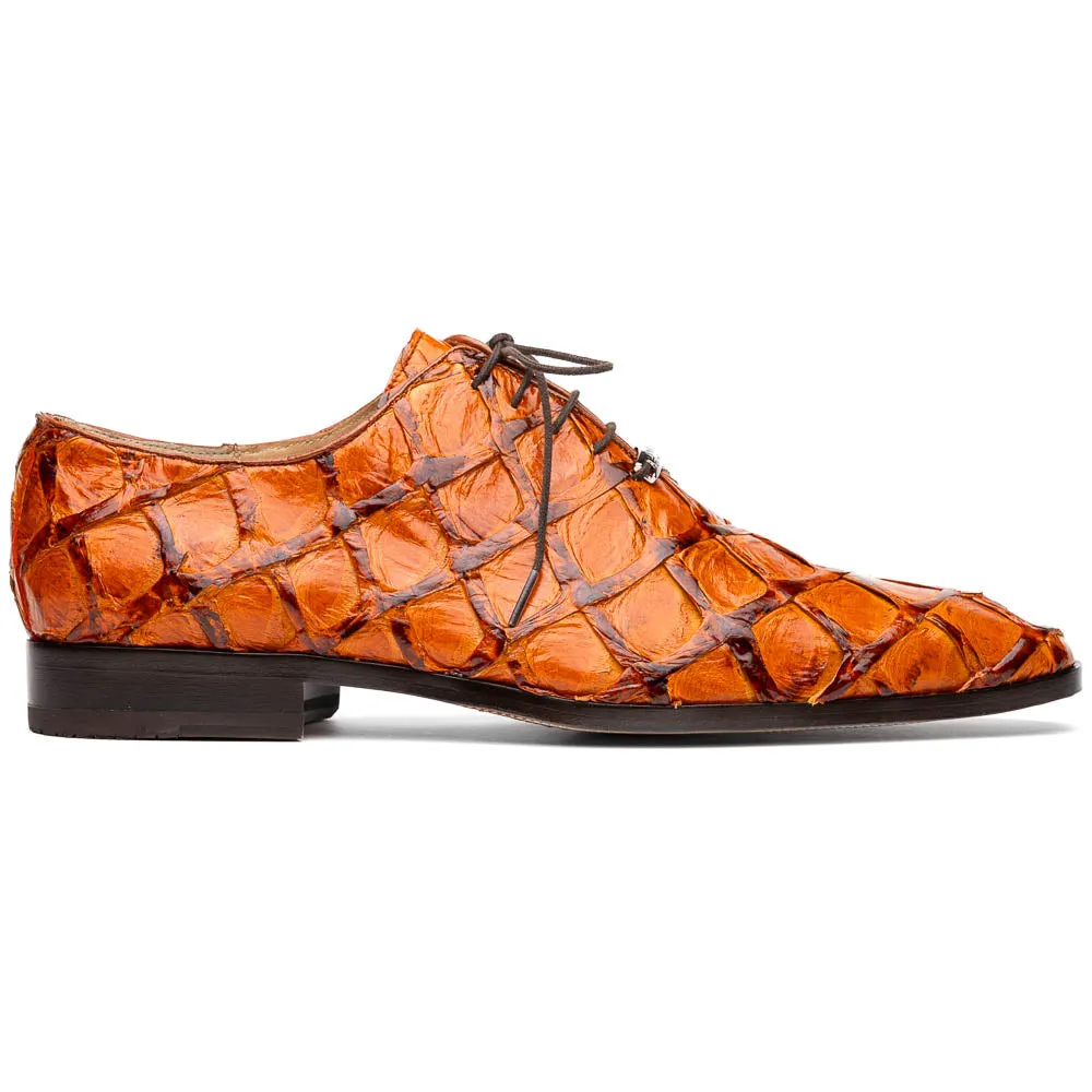 Marco Di Milano Olivieri in Brandy Pirarucu Oxford Dress Shoes