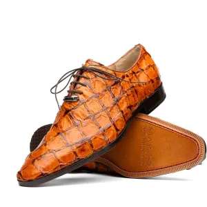 Marco Di Milano Olivieri in Brandy Pirarucu Oxford Dress Shoes