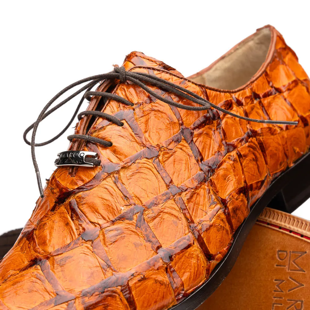 Marco Di Milano Olivieri in Brandy Pirarucu Oxford Dress Shoes