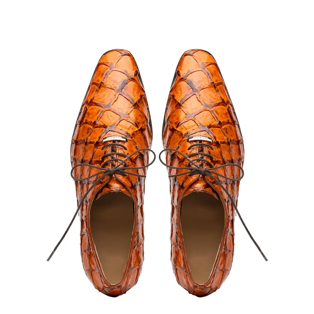 Marco Di Milano Olivieri in Brandy Pirarucu Oxford Dress Shoes