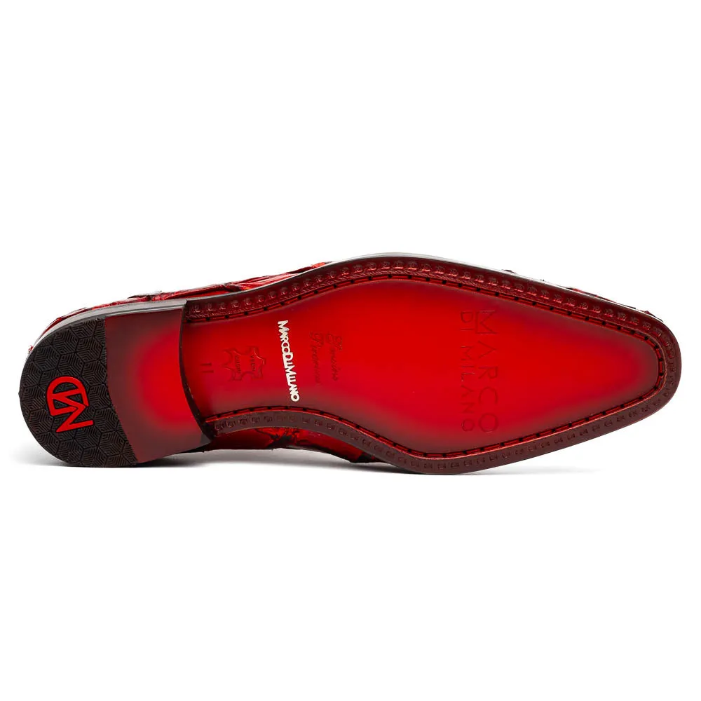 Marco Di Milano Olivieri in Red Pirarucu Oxford Dress Shoes
