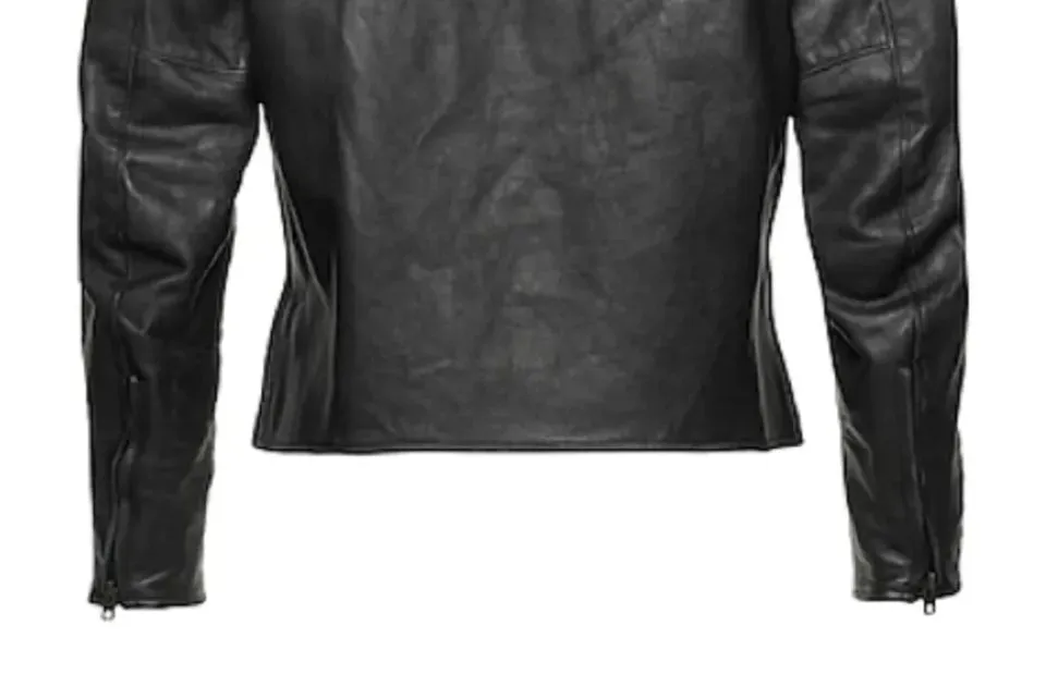 Men's & Boys Black Leather T-Shirt. Real Soft Lambskin Lace-Up Leather T-Shirt.