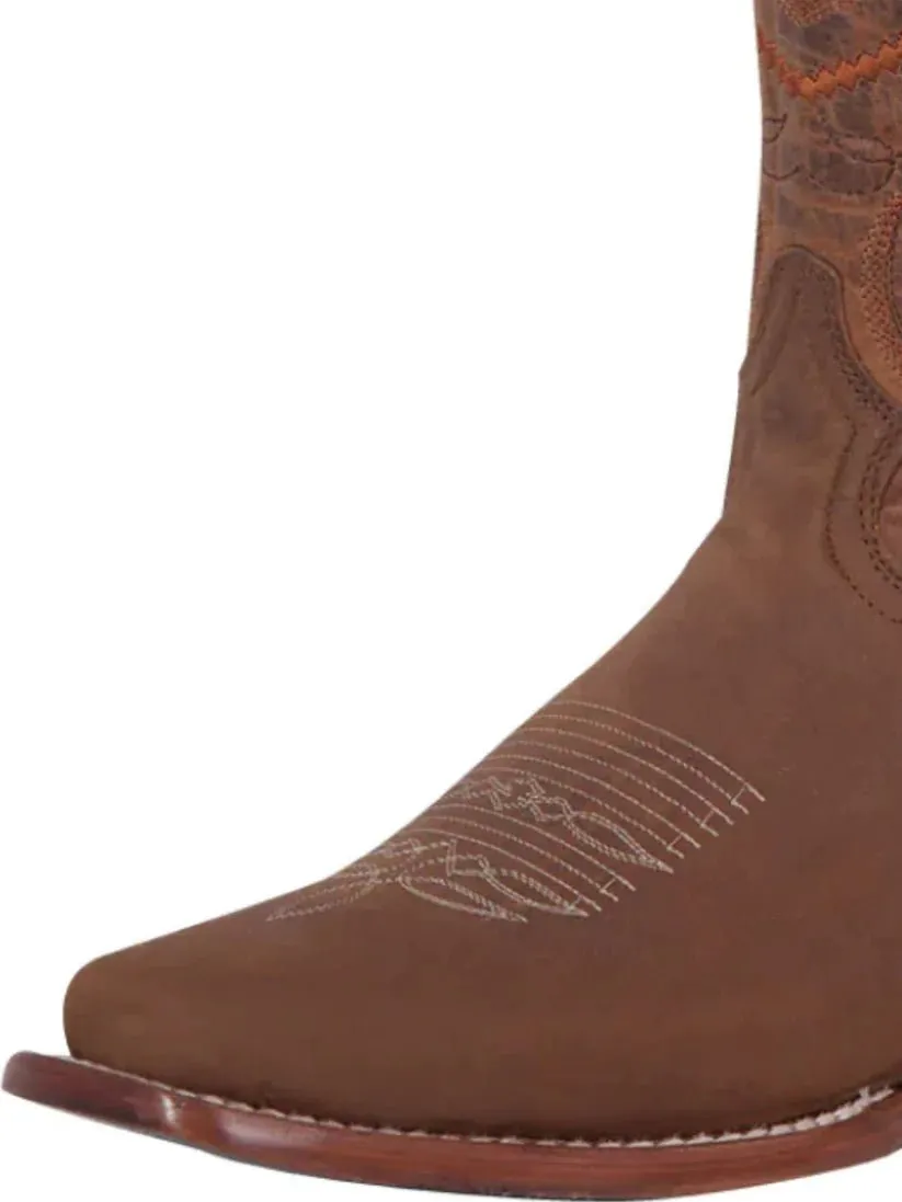 Men's Bovino Crazy Leather Classic Western Cowboy Boots 'El General' 42997