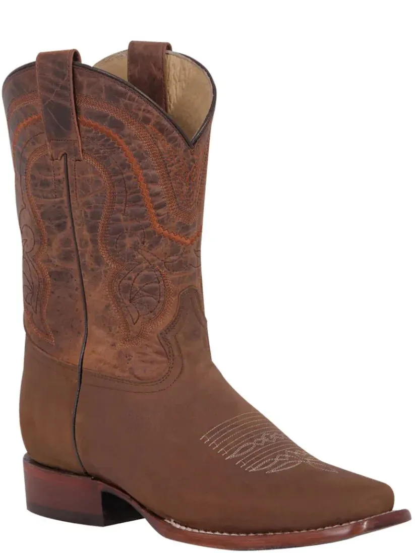 Men's Bovino Crazy Leather Classic Western Cowboy Boots 'El General' 42997