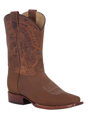 Men's Bovino Crazy Leather Classic Western Cowboy Boots 'El General' 42997