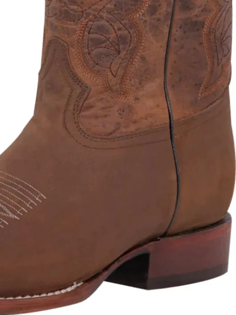 Men's Bovino Crazy Leather Classic Western Cowboy Boots 'El General' 42997