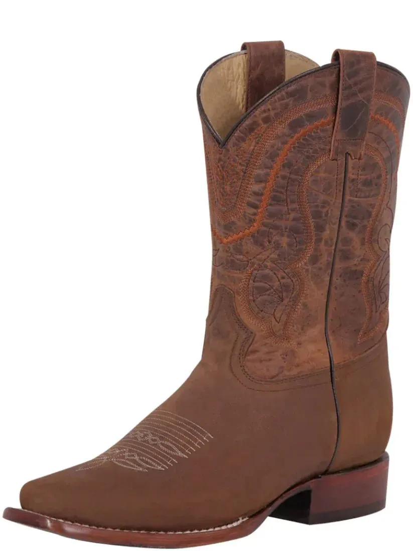 Men's Bovino Crazy Leather Classic Western Cowboy Boots 'El General' 42997