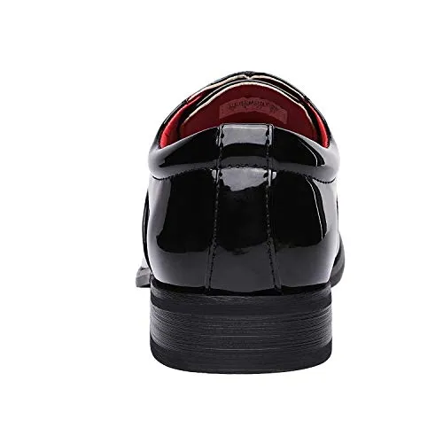 Men's Faux Patent Leather Tuxedo Shoes