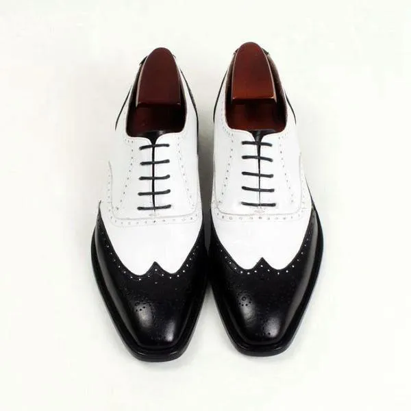 Men's Handcrafted Two-Tone Leather Dress Shoes