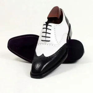 Men's Handcrafted Two-Tone Leather Dress Shoes