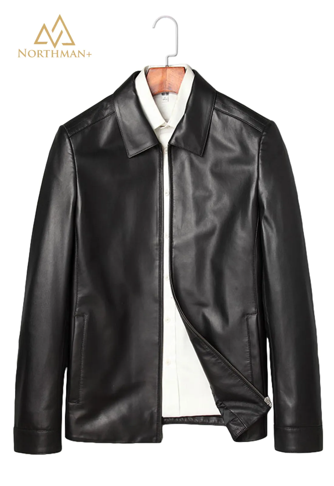 Men's Slim Fit Leather Jacket : The Urban Captain