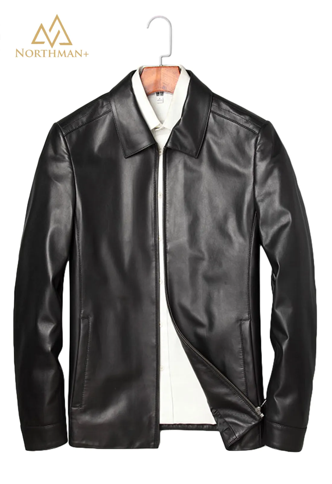 Men's Slim Fit Leather Jacket : The Urban Captain