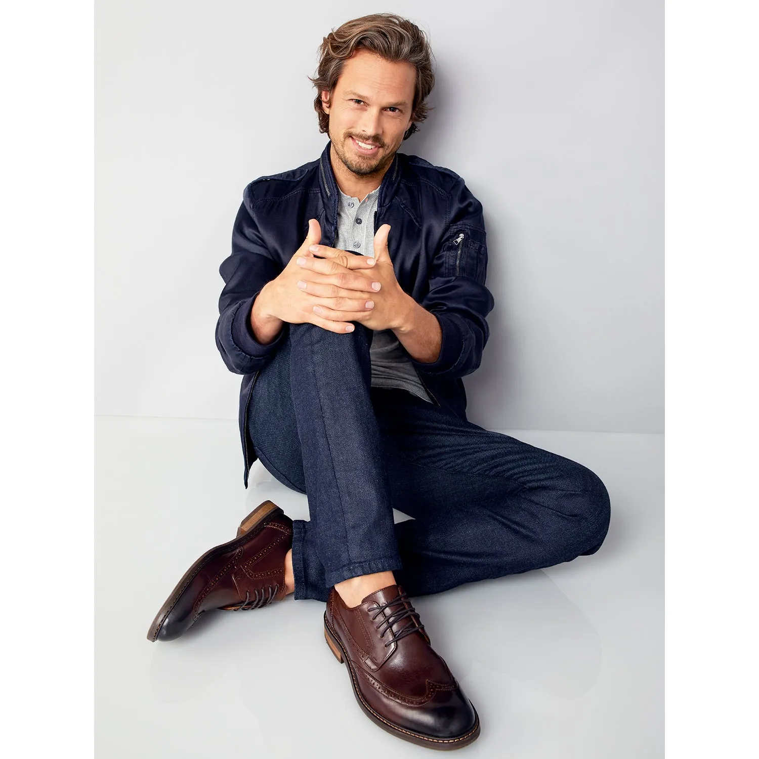 Men's Vionic Bruno Dark Tan Leather
