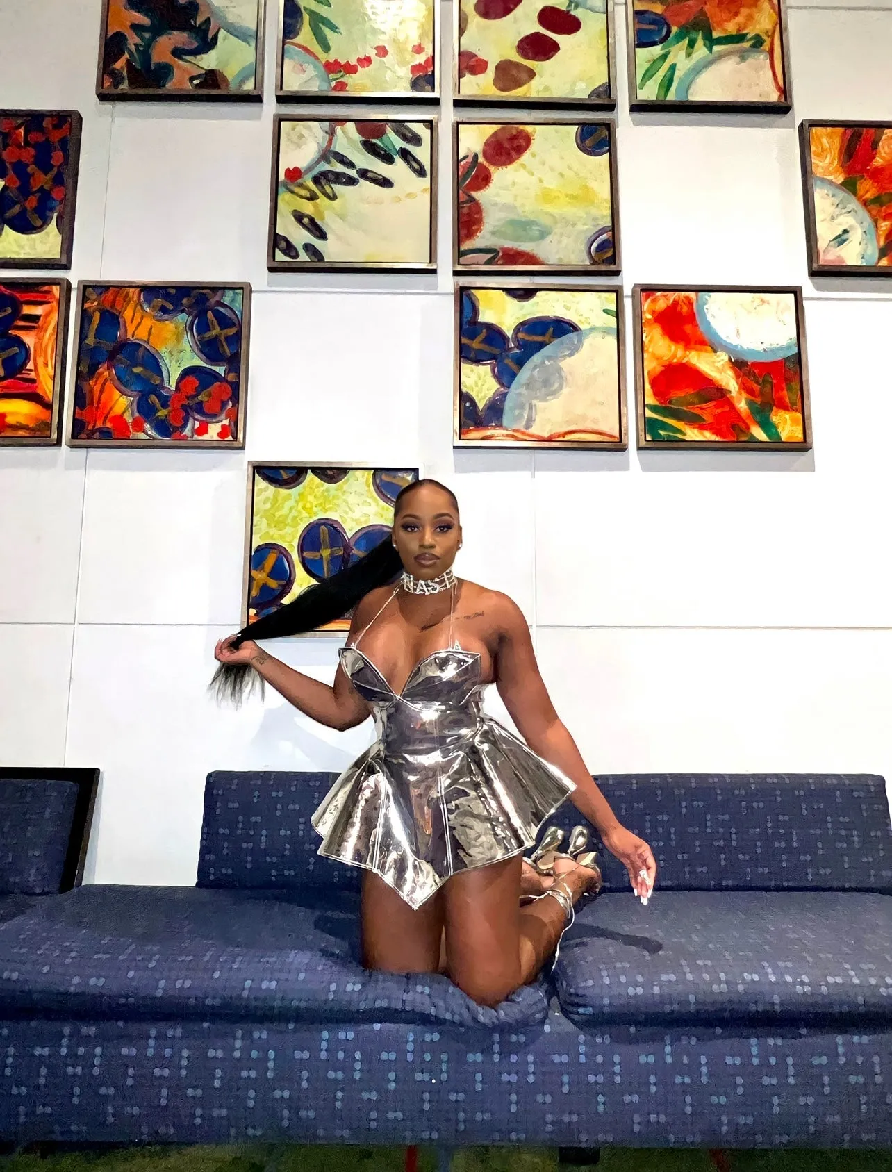 Metallic Lon One Corset Dress