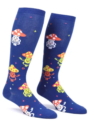 Mushroom Meditation Wide-Calf Knee Socks