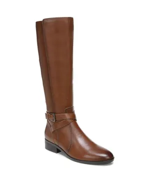 Naturalizer Rena Knee High Riding Boot Cider Leather Narrow Calf Brown 8.5M-NC