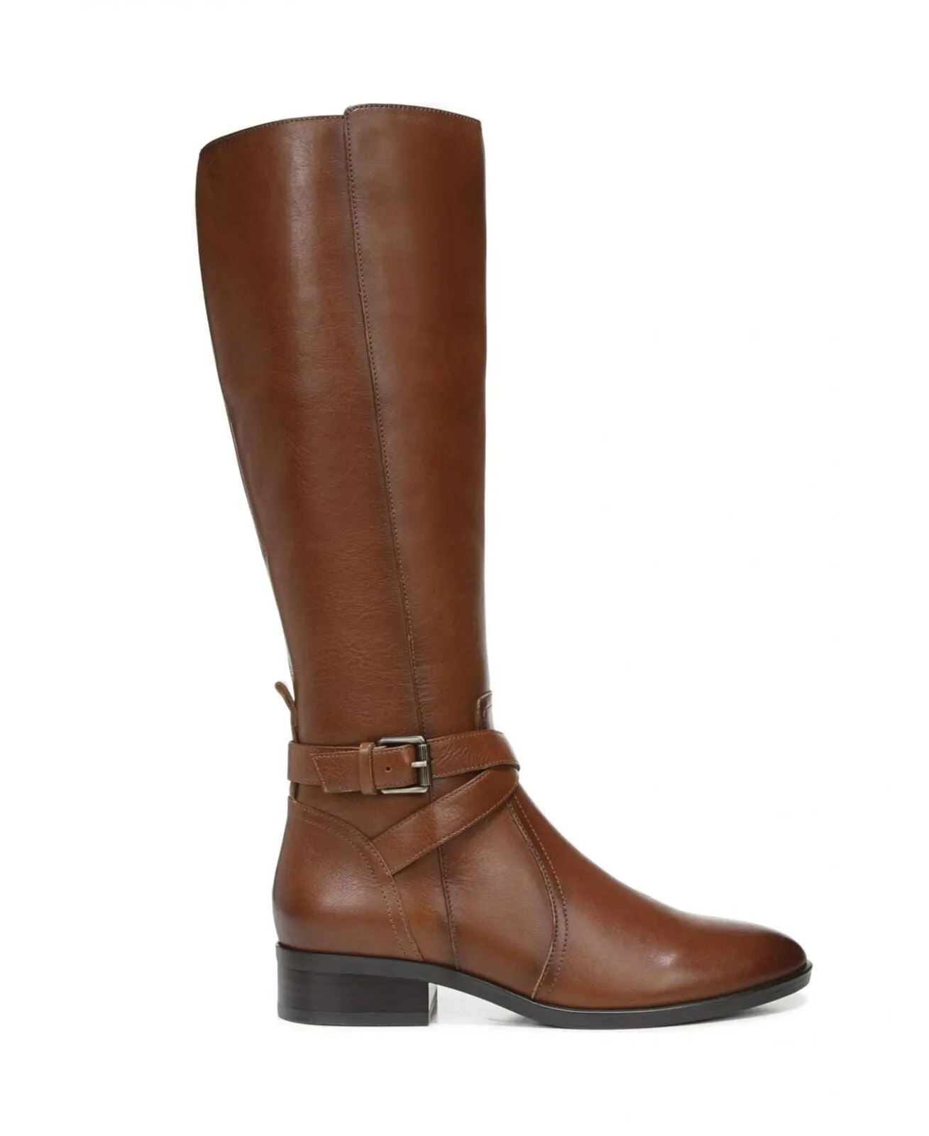 Naturalizer Rena Knee High Riding Boot Cider Leather Narrow Calf Brown 8.5M-NC
