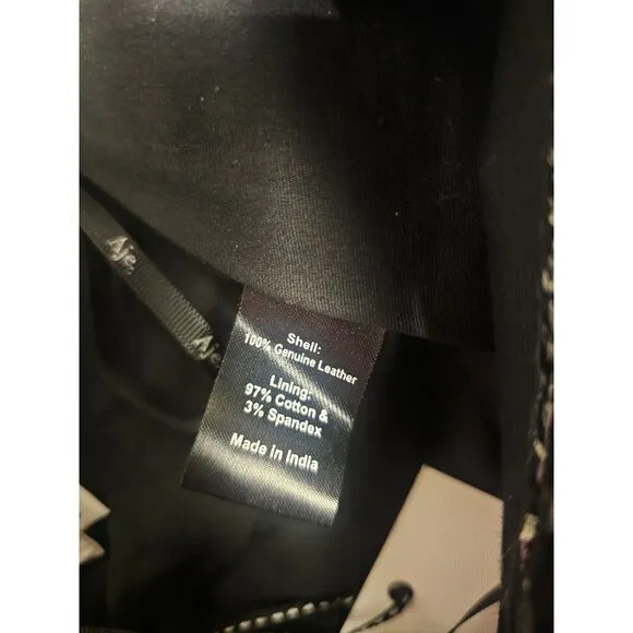 NWT Aje Black Patent Leather Mini A-Line Skirt Sz XS COS Goth Whimsygoth Shiny