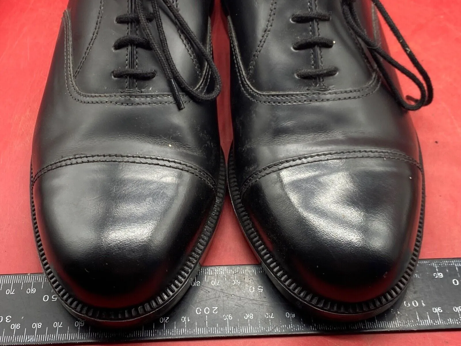 Original British Army Black Leather Parade Shoes - Size 7 L