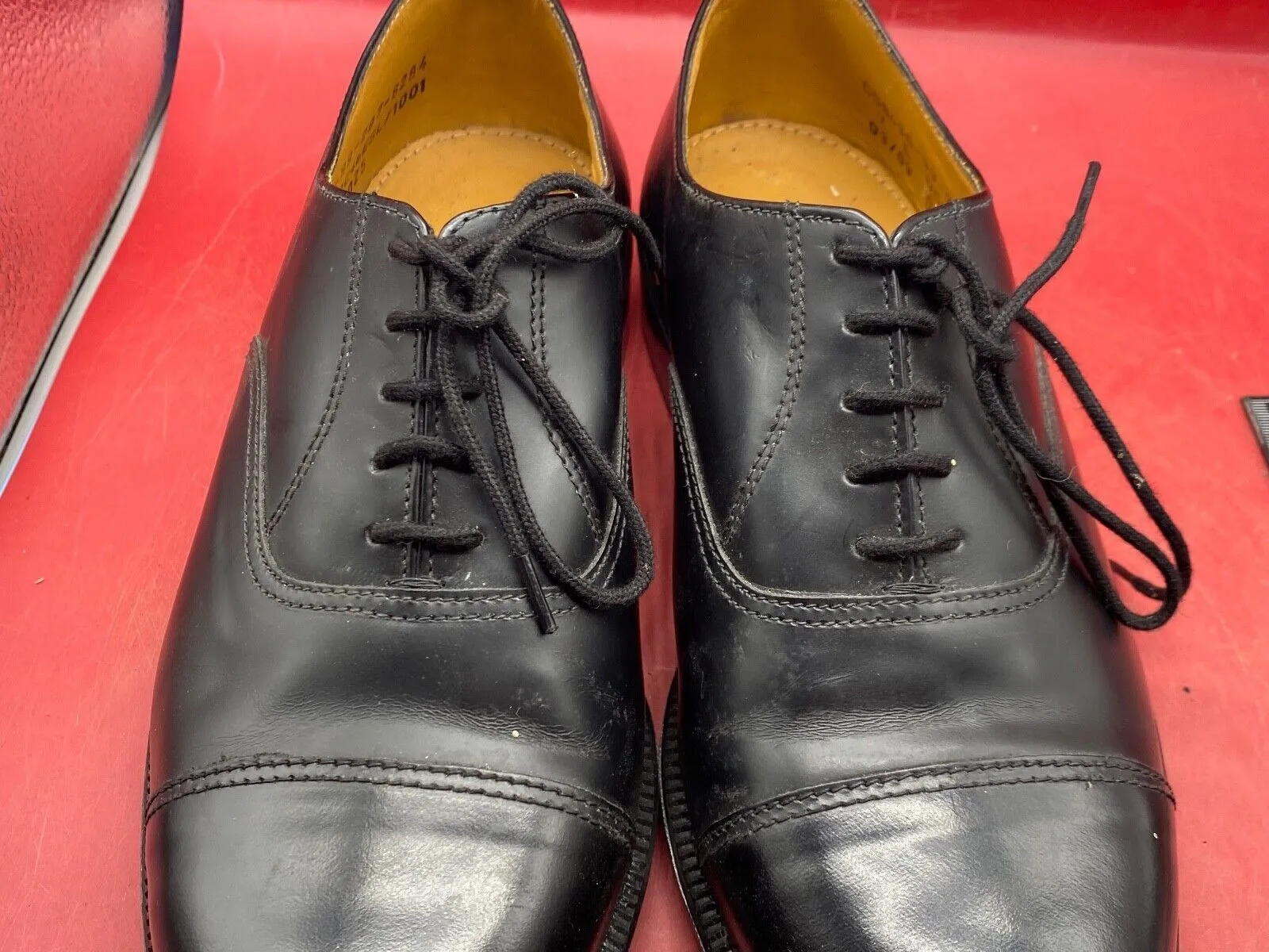 Original British Army Black Leather Parade Shoes - Size 7 L