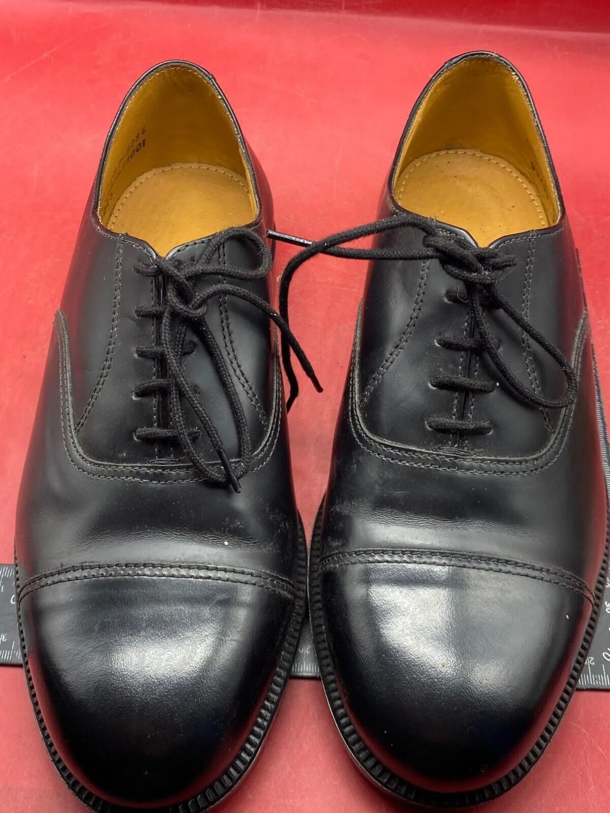 Original British Army Black Leather Parade Shoes - Size 7 L